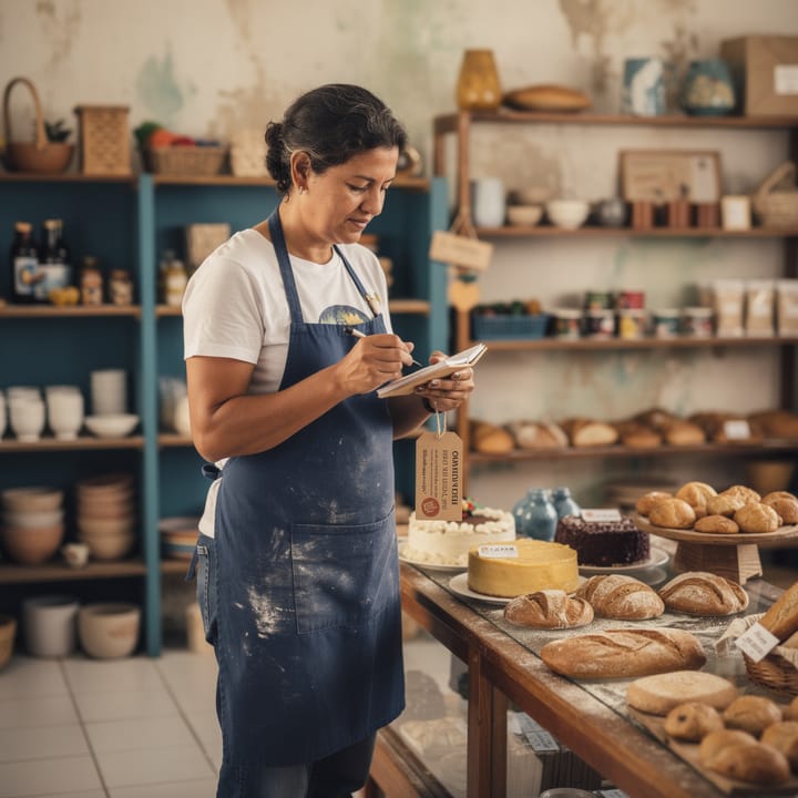 Balança equilibrando preço justo e valor entregue ao cliente