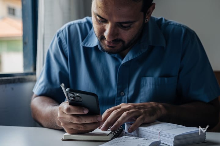 Empreendedor separando as finanças da empresa das finanças pessoais
