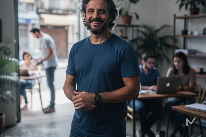 Empreendedor olhando para o futuro do seu negócio, que cresceu de MEI para empresa
