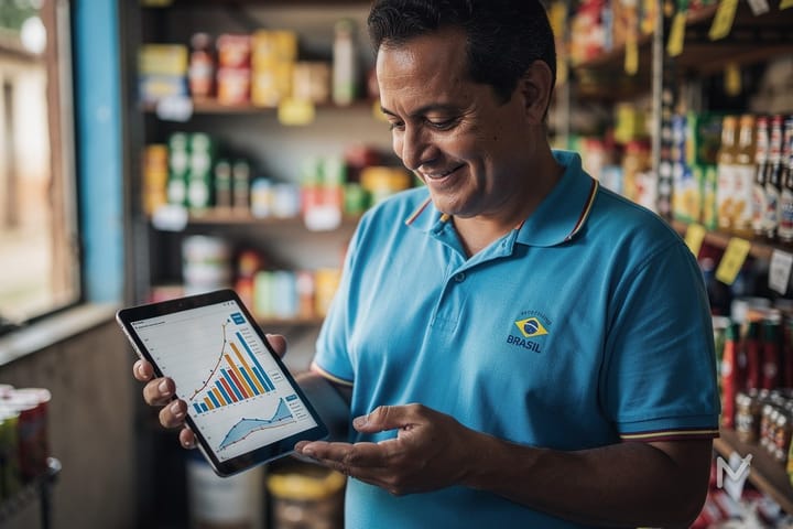 Microempreendedor acompanhando o crescimento do faturamento perto do teto do MEI
